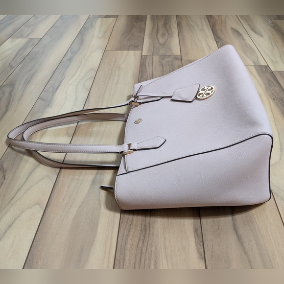 Tory Burch Robinson Tote Bag Pink Leather Beautiful! - Picture 9 of 15